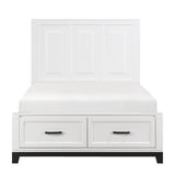Full Platform Bed with Footboard Storage