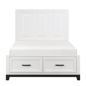 Full Platform Bed with Footboard Storage