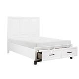 Full Platform Bed with Footboard Storage