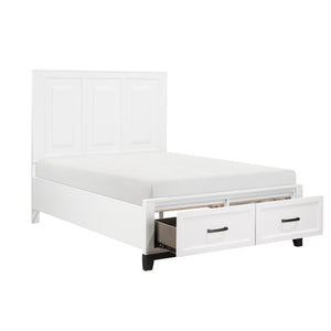 Full Platform Bed with Footboard Storage
