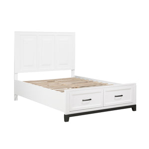 Full Platform Bed with Footboard Storage