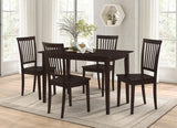 Juego de mesa de comedor rectangular de 5 piezas Gomez Cappuccino