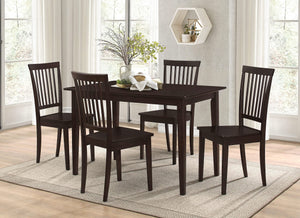 Juego de mesa de comedor rectangular de 5 piezas Gomez Cappuccino
