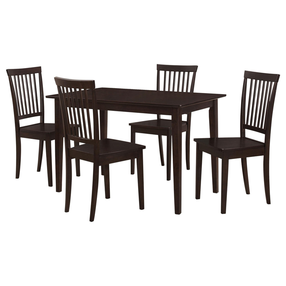 Juego de mesa de comedor rectangular de 5 piezas Gomez Cappuccino
