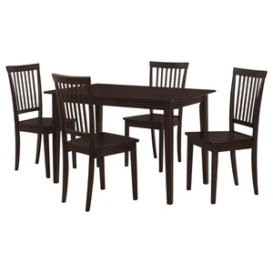 Juego de mesa de comedor rectangular de 5 piezas Gomez Cappuccino