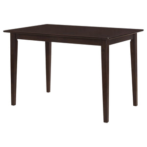 Juego de mesa de comedor rectangular de 5 piezas Gomez Cappuccino