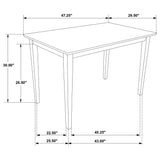 Juego de mesa de comedor rectangular de 5 piezas Gomez Cappuccino
