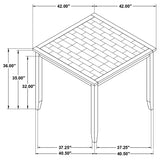 Juego de mesa de comedor Jardin de 5 piezas, altura de mostrador, color marrón rojizo