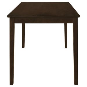 Juego de mesa de comedor rectangular Guillén de 5 piezas Capuchino