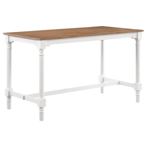 Juego de comedor rectangular de 5 piezas Martina, altura de mostrador, color blanco