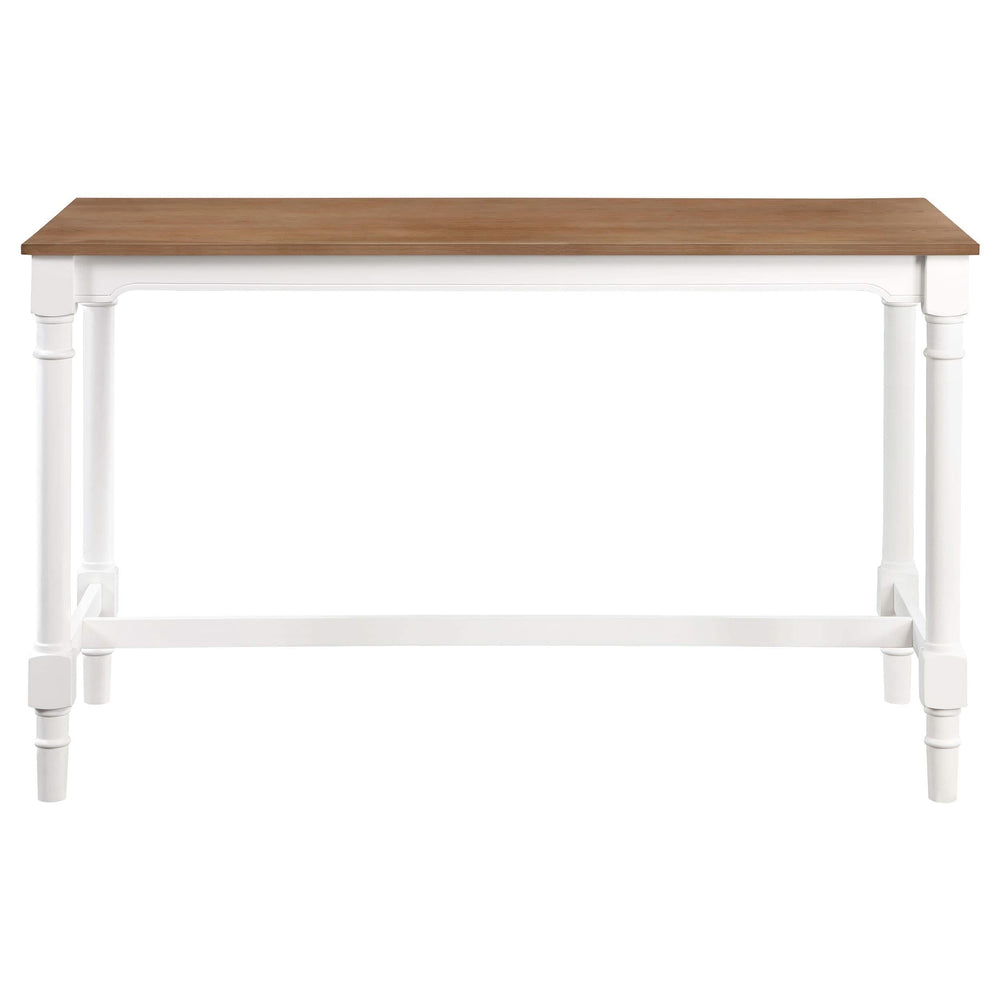 Juego de comedor rectangular de 5 piezas Martina, altura de mostrador, color blanco