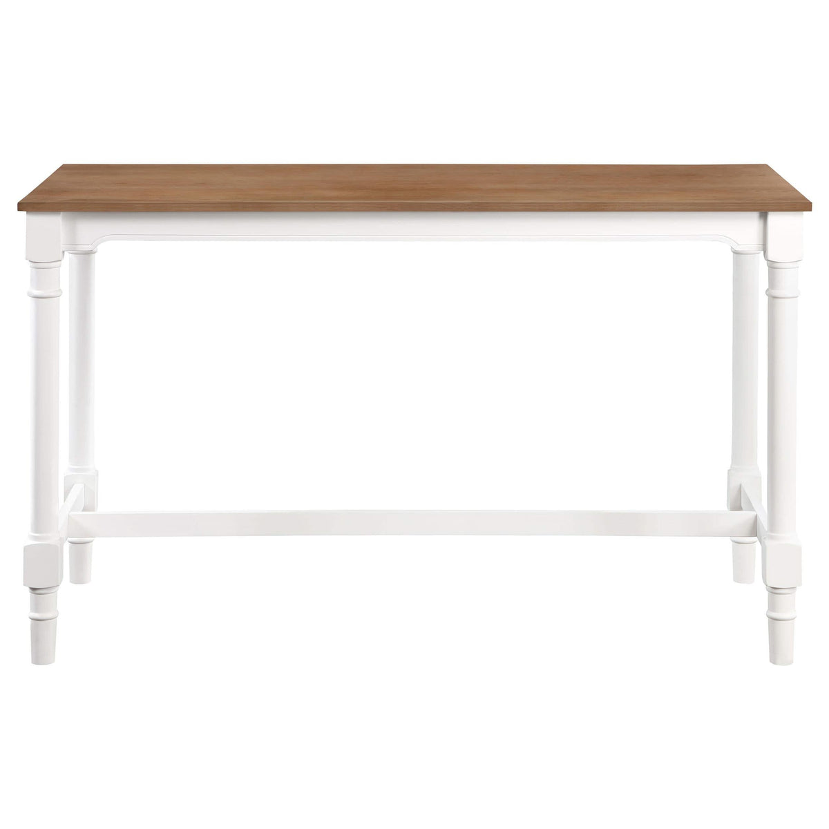 Juego de comedor rectangular de 5 piezas Martina, altura de mostrador, color blanco