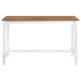 Juego de comedor rectangular de 5 piezas Martina, altura de mostrador, color blanco