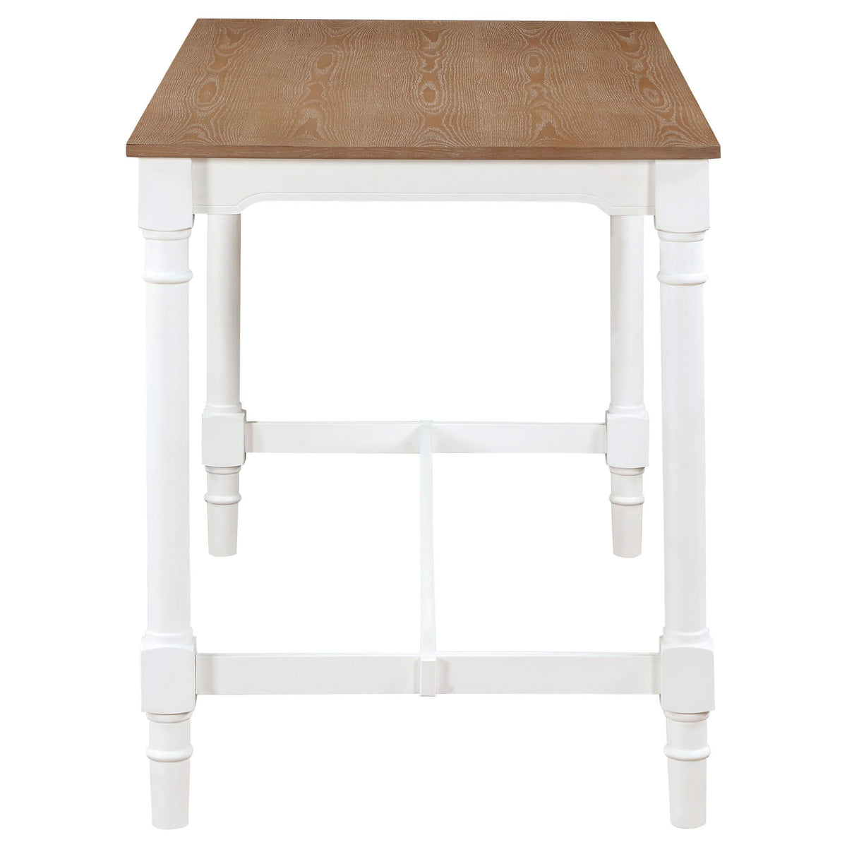 Juego de comedor rectangular de 5 piezas Martina, altura de mostrador, color blanco