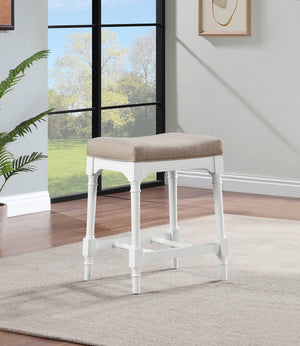 Juego de comedor rectangular de 5 piezas Martina, altura de mostrador, color blanco