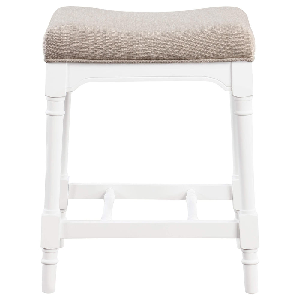 Juego de comedor rectangular de 5 piezas Martina, altura de mostrador, color blanco