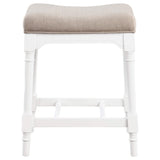 Juego de comedor rectangular de 5 piezas Martina, altura de mostrador, color blanco