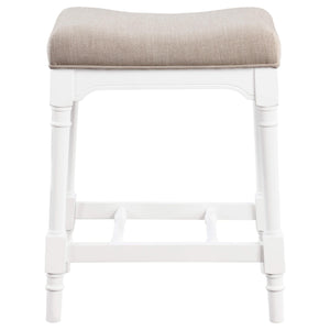 Juego de comedor rectangular de 5 piezas Martina, altura de mostrador, color blanco
