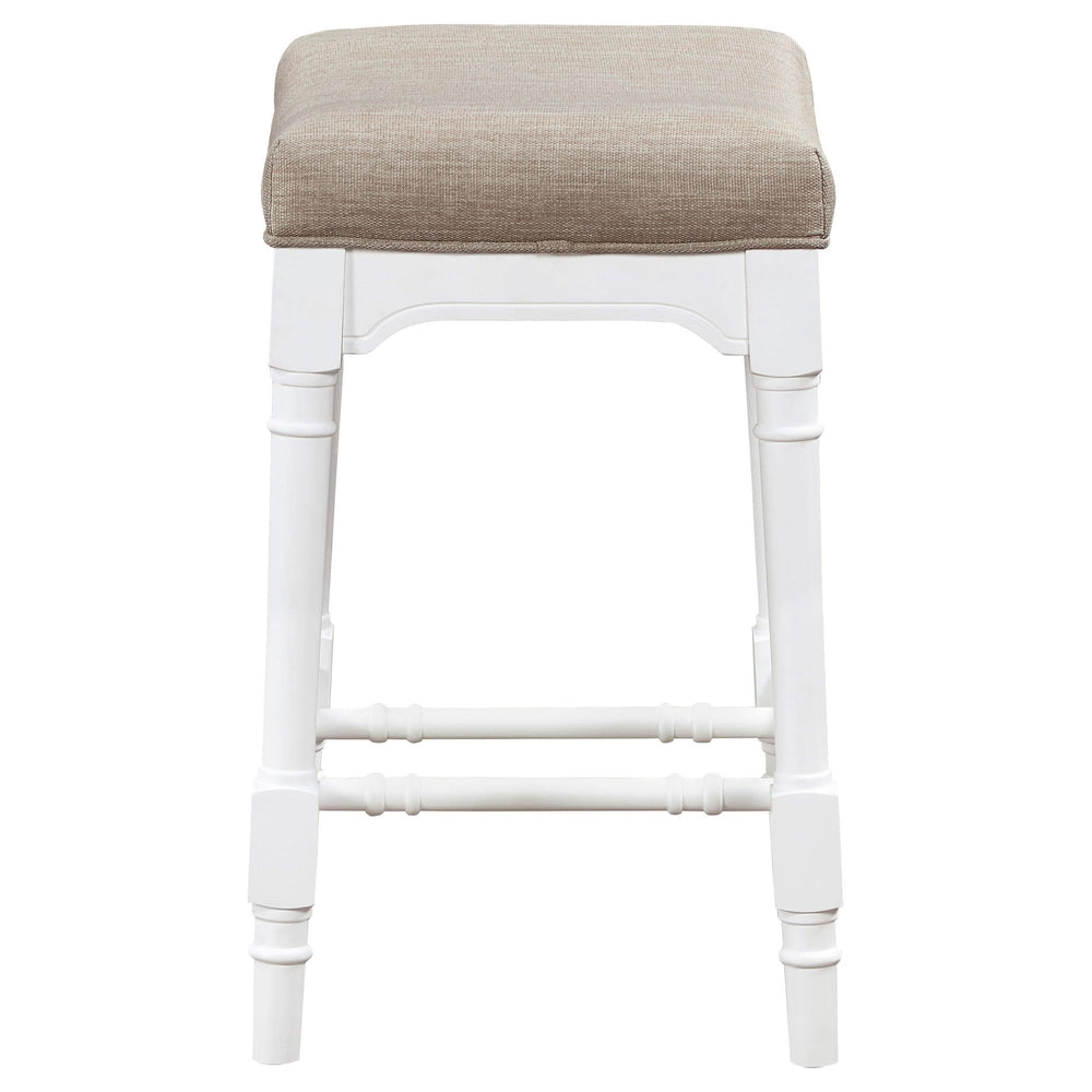 Juego de comedor rectangular de 5 piezas Martina, altura de mostrador, color blanco