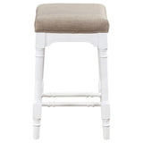 Juego de comedor rectangular de 5 piezas Martina, altura de mostrador, color blanco
