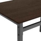 Juego de comedor rectangular Lana de 5 piezas en marrón oscuro y negro