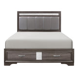 Eastern King Platform Bed with Footboard Storage