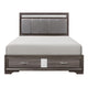 Luster Collection Eastern King Platform Bed with Footboard Storage
