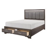 Queen Platform Bed with Footboard Storage
