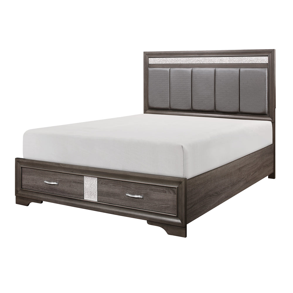 Eastern King Platform Bed with Footboard Storage