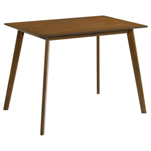Juego de comedor Robbie de 5 piezas y 47 pulgadas de altura de mostrador en nogal