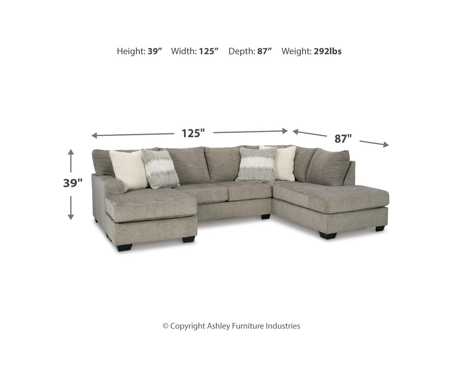 Creswell 2-Piece Sectional with Ottoman
