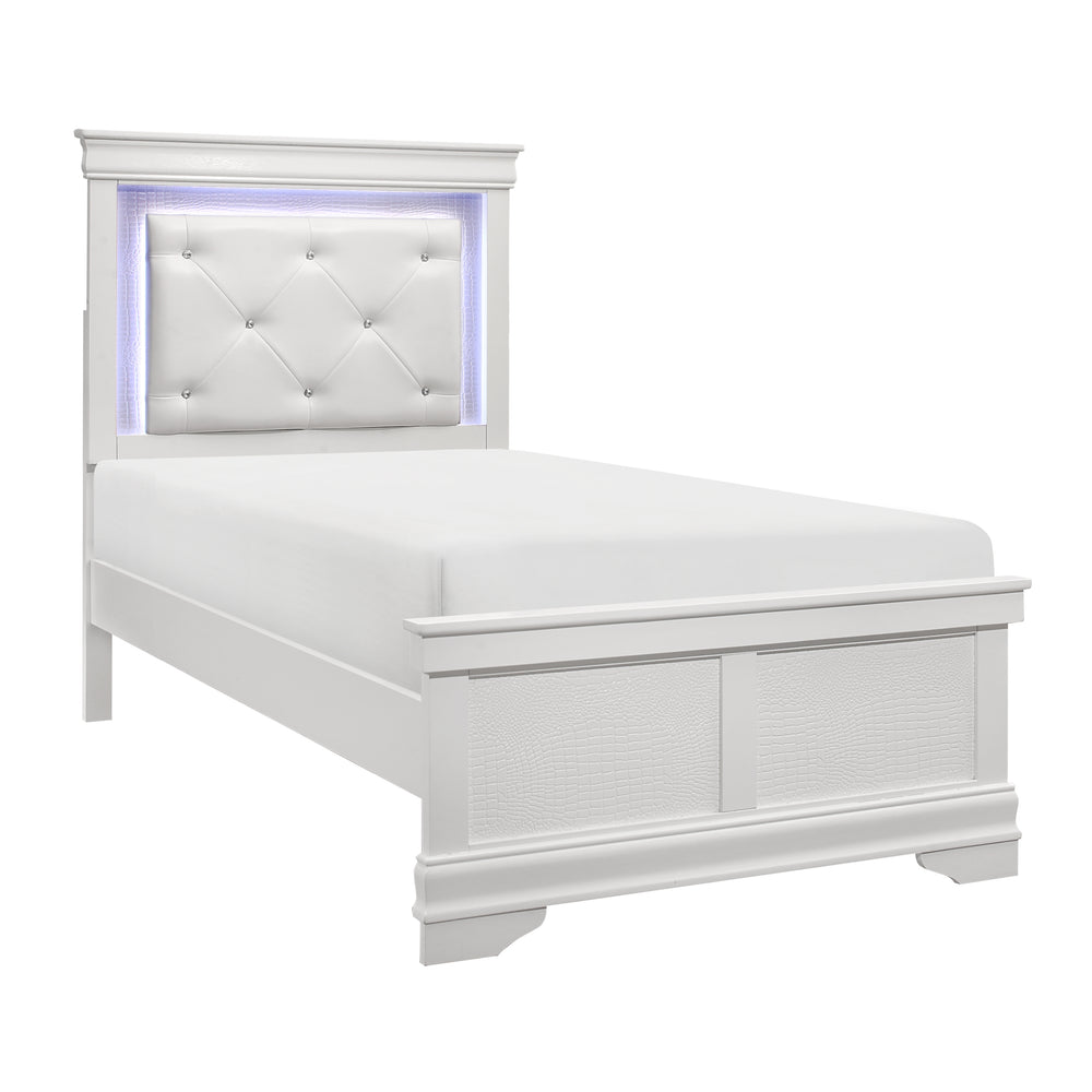 Twin Bed with LED Lighting