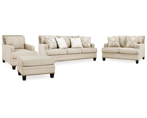 Sofá, loveseat, silla y otomana Claredon