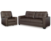 Barlin Mills Sofa and Recliner