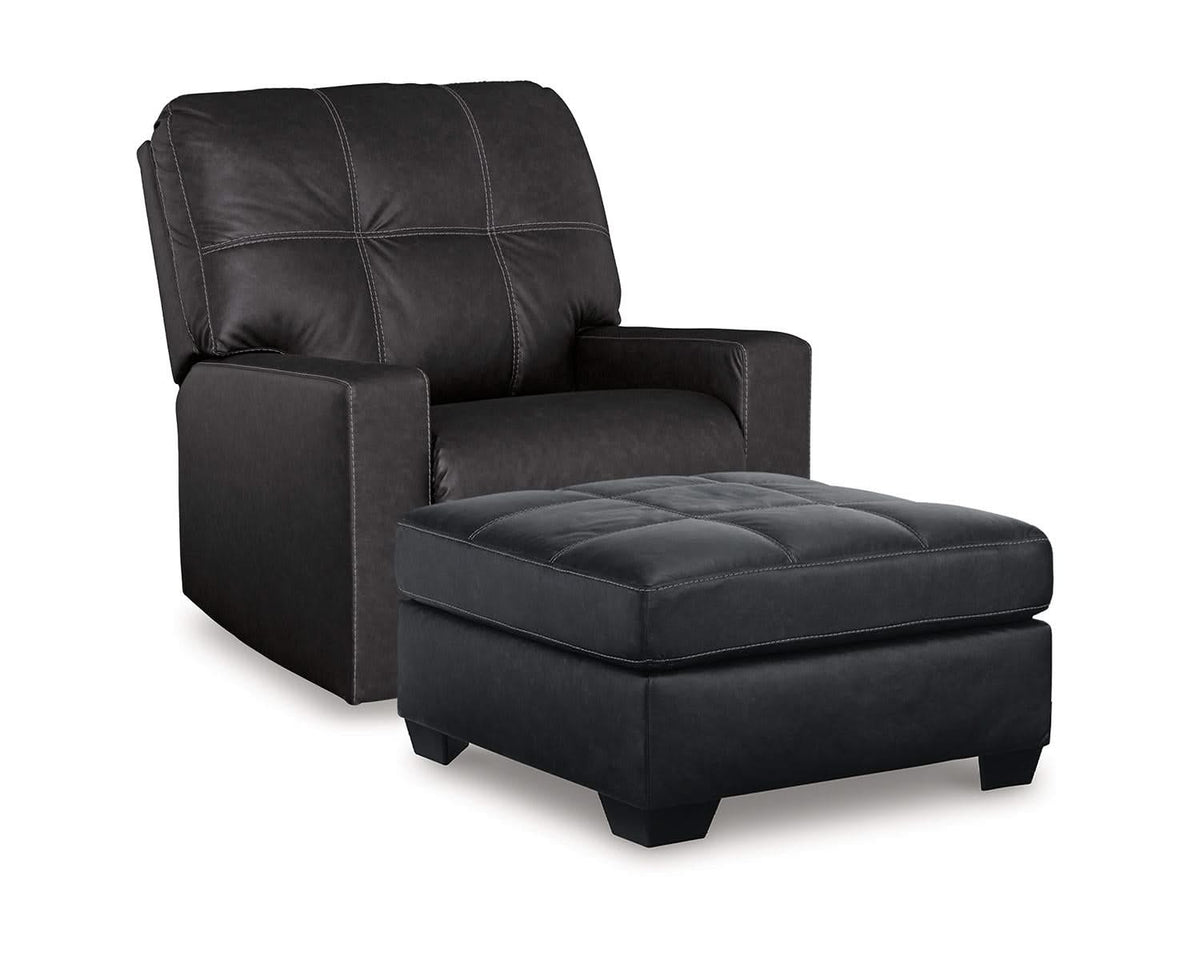 Sillón reclinable y otomana decorativa extragrande Barlin Mills