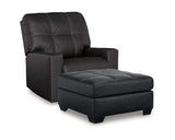 Sillón reclinable y otomana decorativa extragrande Barlin Mills