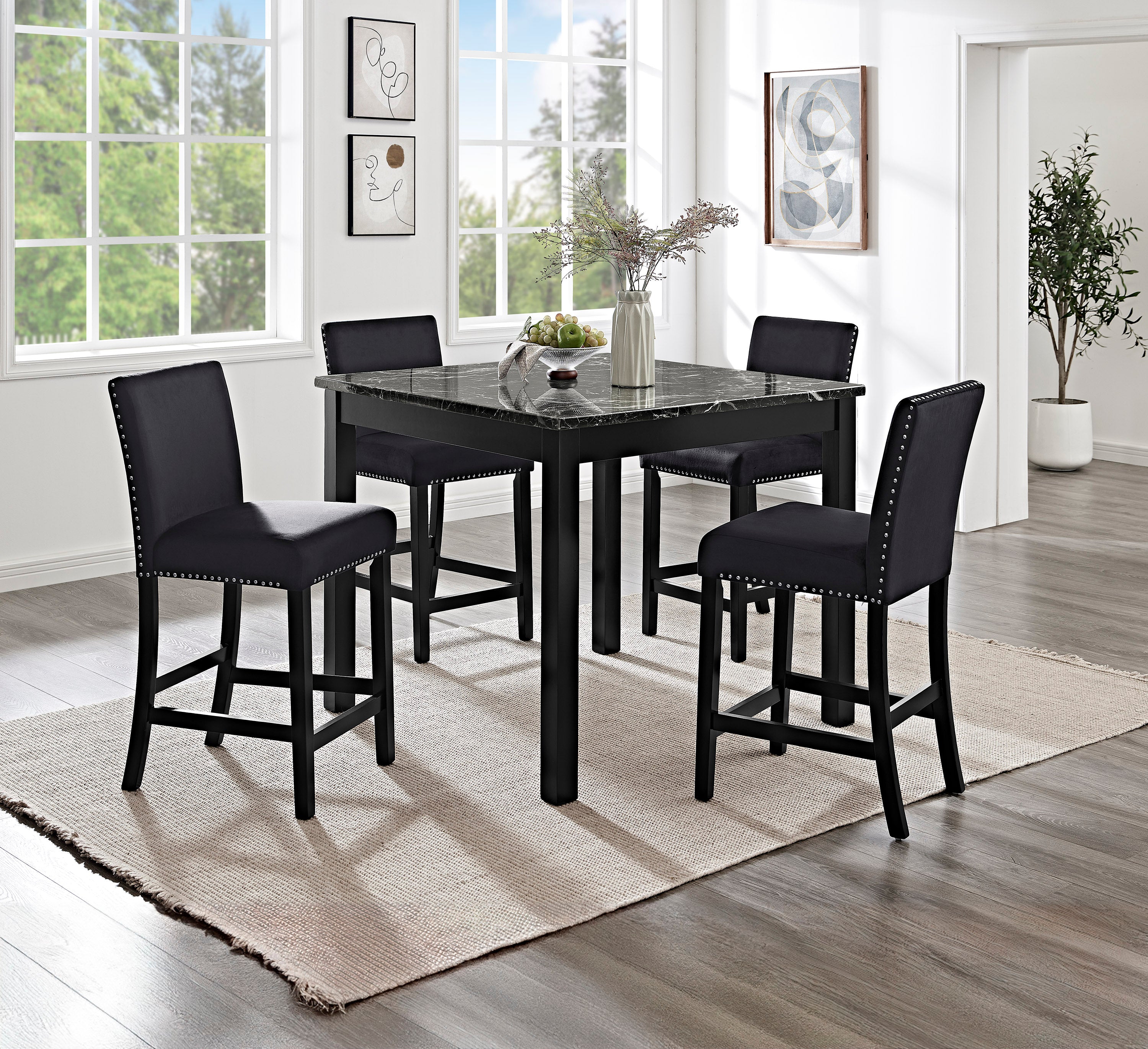 1715SET-AB LENNON 5-PK CONTR HT SET ALL BLACK