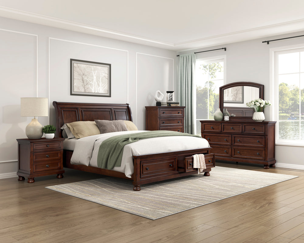 Eastern King Platform Bed with Footboard Storage
