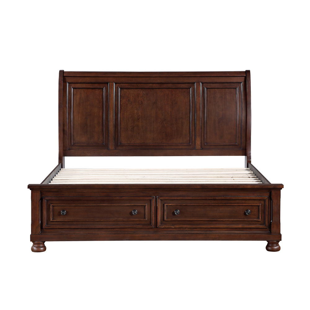 Eastern King Platform Bed with Footboard Storage