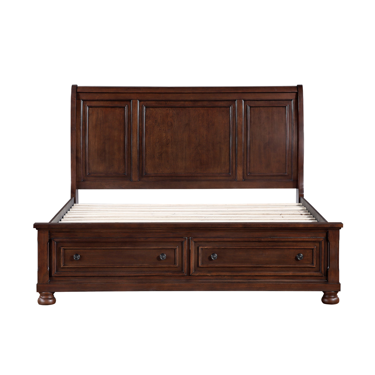 Eastern King Platform Bed with Footboard Storage