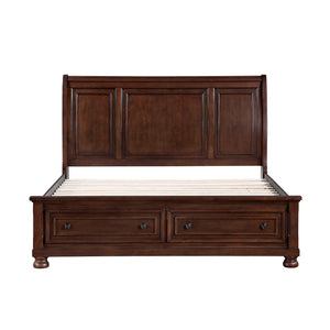 Eastern King Platform Bed with Footboard Storage
