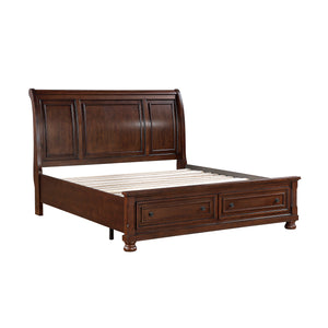 Eastern King Platform Bed with Footboard Storage