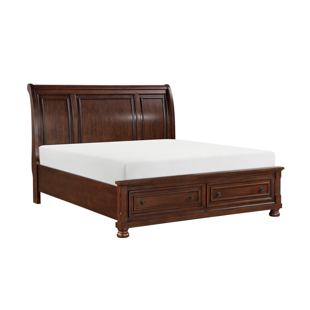 Eastern King Platform Bed with Footboard Storage