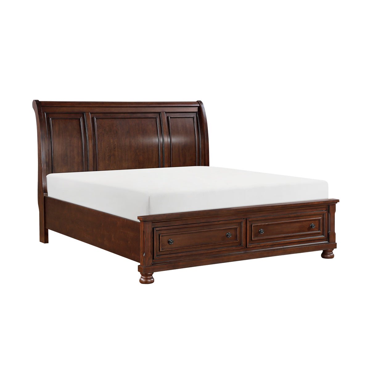 Eastern King Platform Bed with Footboard Storage