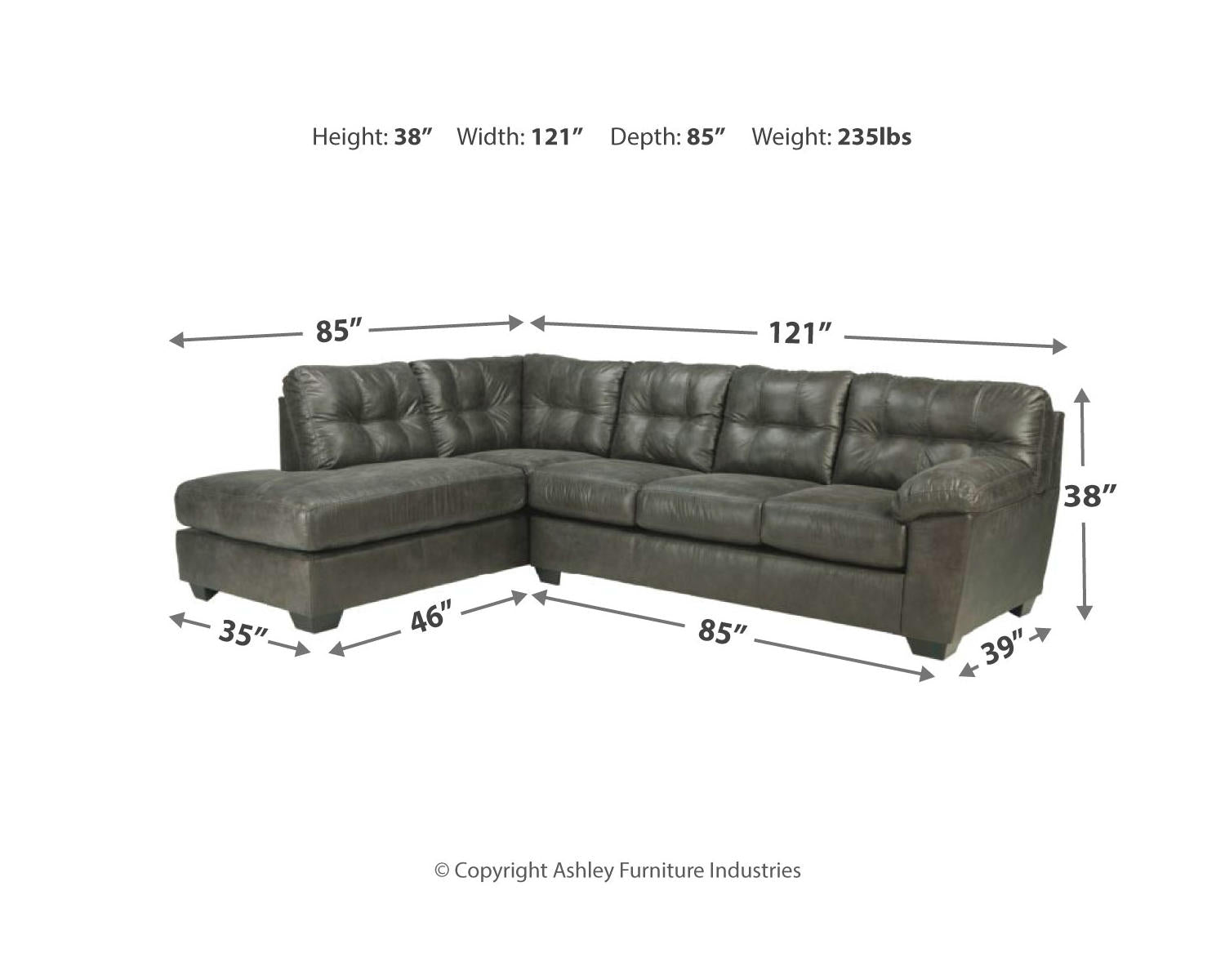 Fallston 2-Piece Sectional with Chaise