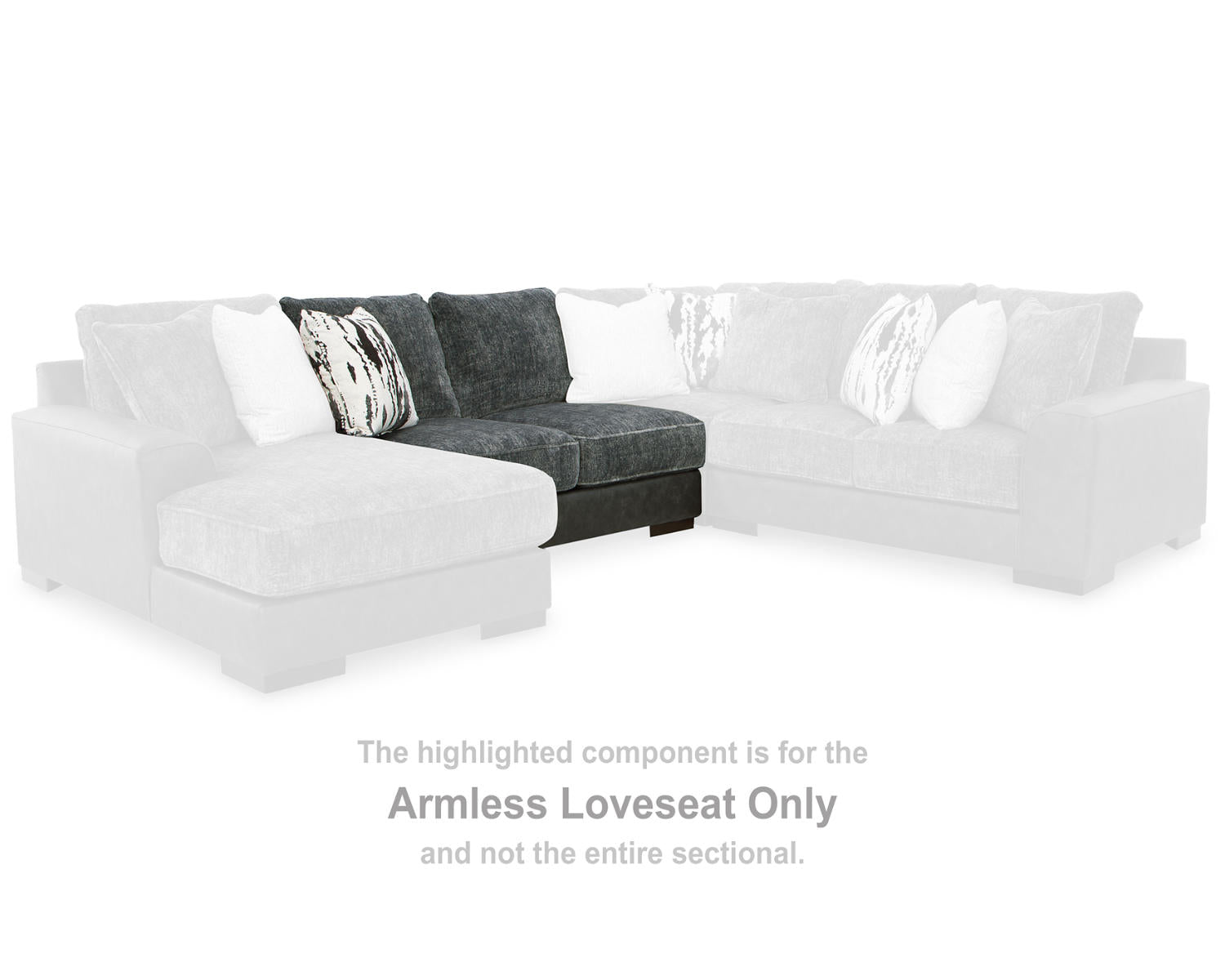 Larkstone Armless Loveseat