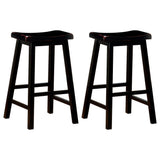 Taburete de bar sin respaldo de madera Durant negro (juego de 2)