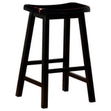 Taburete de bar sin respaldo de madera Durant negro (juego de 2)
