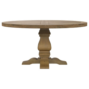 Florence Round 60-inch Wood Dining Table Rustic Honey