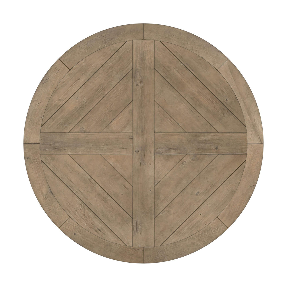 Florence Round 60-inch Wood Dining Table Rustic Honey